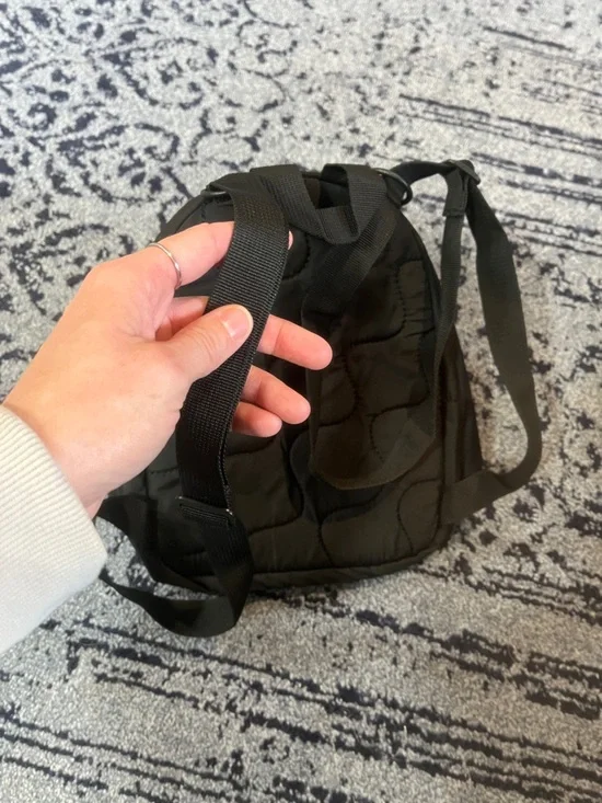 adidas mini Black Round Logo Backpack with Gold Hardware - Picture 3 of 3